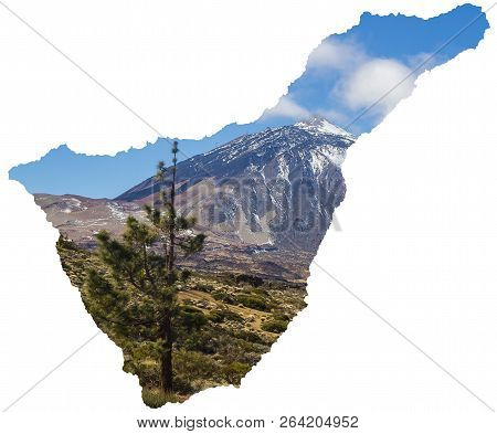 Volcano El Teide Tenerife Map Canary Islands Spain