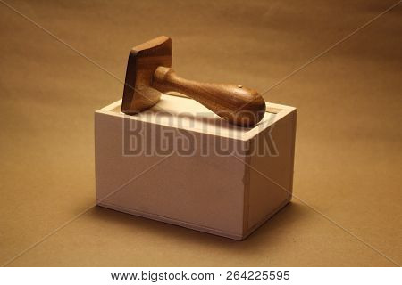 Photo Taken Together With A Seal And Box.