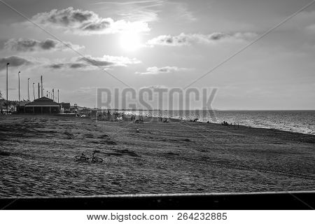 Saaidia Sunset Beach And Waves And Rocks