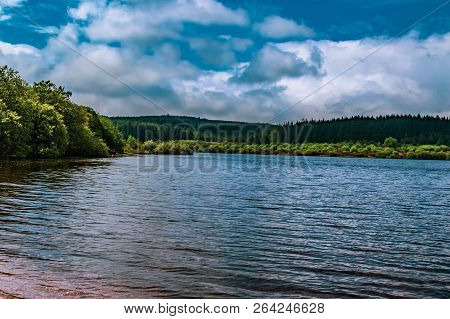 The Lake Caused By Fernworth Dam In Dartmoor National Park, Devon, United Kingdom