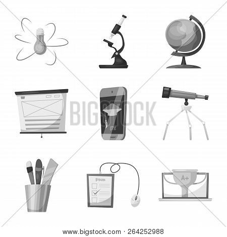 Isolated Object Of Education And Learning Symbol. Set Of Education And School Vector Icon For Stock.