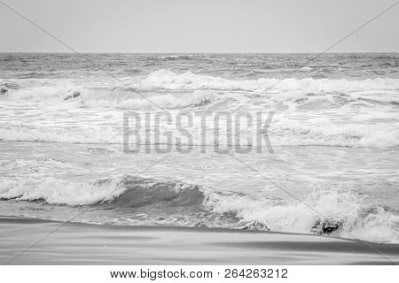 Saaidia Sunset Beach And Waves With Sunset