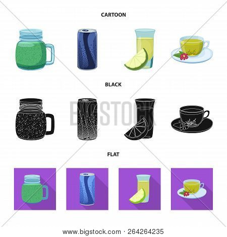 Vector Design Of Drink And Bar Symbol. Set Of Drink And Party Vector Icon For Stock.
