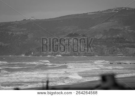 Saaidia Sunset Beach And Waves With Sunset