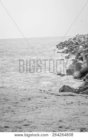Saaidia Sunset Beach And Waves With Sunset
