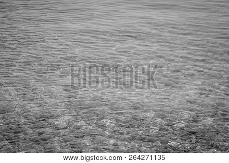 Tibouda Beach In Summer In Black And White