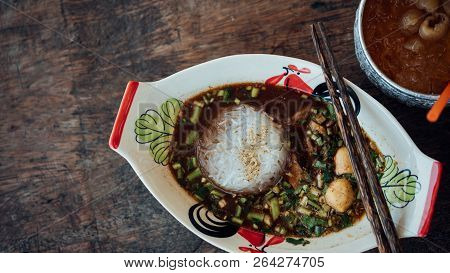 Braised Beef Clear Noodle With Meat Ball Soup Stew