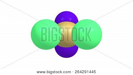 Dichlorodifluoromethane Molecular Structure Isolated On White