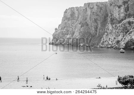 Houcima Beach And Waves And Rocks