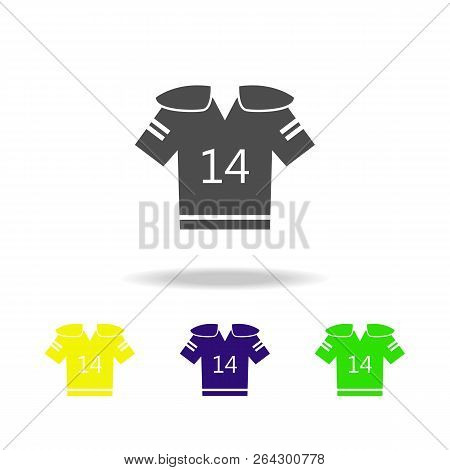 Uniform For American Football Color Icons. Element Of Popular American Football Color Icons. Signs, 