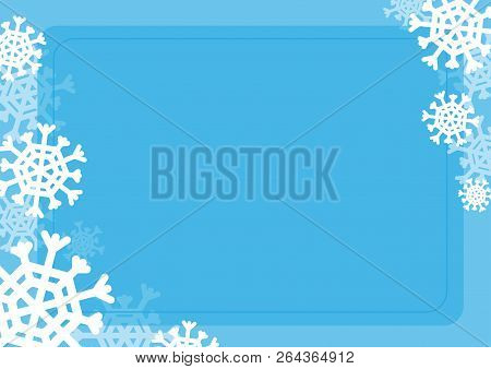 Christmas Blank Simple Snowflakes Vector Post Card