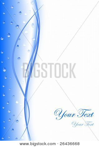 abstract card with water drops