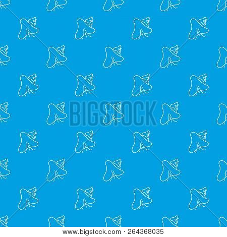 Smallpox Virus Pattern Vector Seamless Blue Repeat For Any Use
