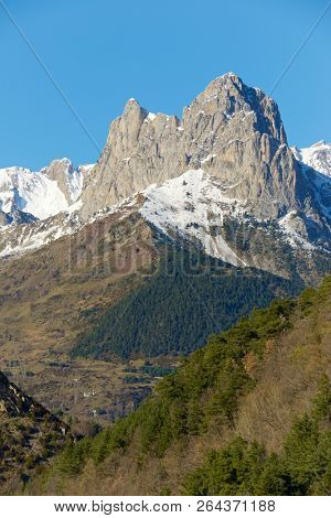 Foratata Peak in Tena Valley, Aragon, Huesca, Spain.