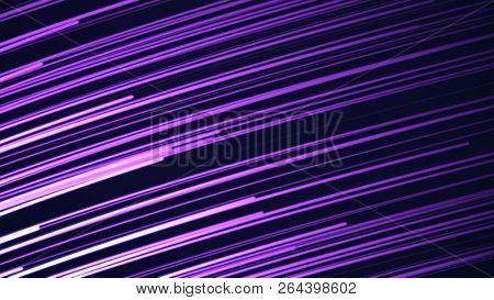 Beautiful Light Photons Running Fast Color. Looped Animation Of Glowing Lines. Beautiful Neon Line S