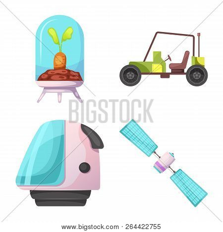 Isolated Object Of Mars And Space Symbol. Set Of Mars And Planet Stock Vector Illustration.