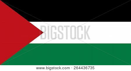 Flag Of Palestine. Vector Illustration. World Flag