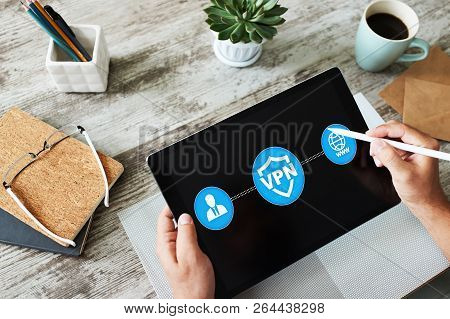 Vpn - Virtual Perivate Network. Internet Conncetion Privacy Concept.