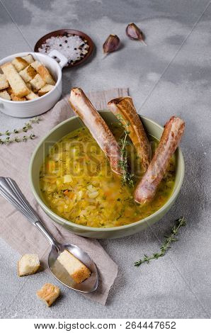 Traditional Thick Soup With Peas