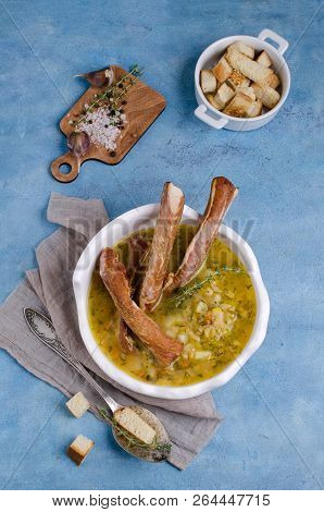 Traditional Thick Soup With Peas
