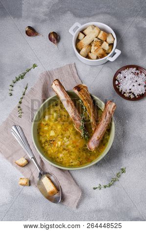 Traditional Thick Soup With Peas