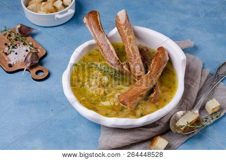 Traditional Thick Soup With Peas