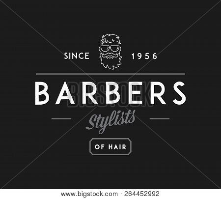 Barber Stylist Hite On Black Is A Vector Illustration About Style