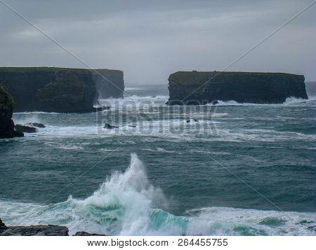 Blustery Headlands And Islands, West Coast Of Ireland