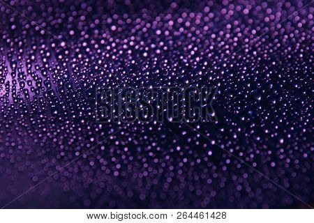 Water Drops Abstract Holiday Background Purple Close Up