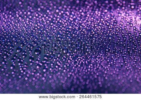 Water Drops Abstract Holiday Background Purple Close Up