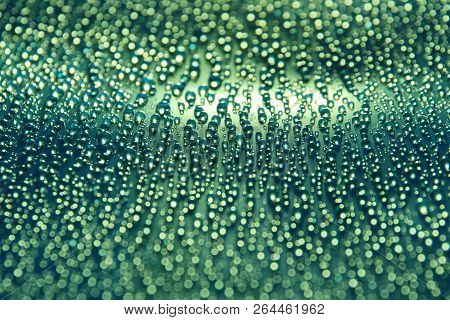 Water Drops Abstract Festive Sea Wave Background Close-up