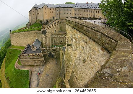Koenigstein Im Taunus, Germany - May 23, 2010: Walls And Entrance To The Fortress Of Koenigstein In 