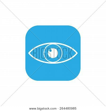 Eye Icon. Vector Illustration. Simple Flat Design.