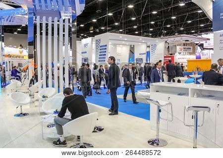 St. Petersburg, Russia - 3 October, Visitors In The Aisle Between Expositions, 3 October, 2018.
Inte