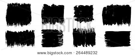 Grunge Set. Detailed Grunge Backgrounds. Stain. Ink Splash. Isolated Backdrops For Text Or Logo. Liq