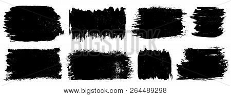 Grunge Set. Detailed Grunge Backgrounds. Stain. Ink Splash. Isolated Backdrops For Text Or Logo. Liq