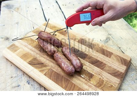 Sausages Cooked In The Smoker