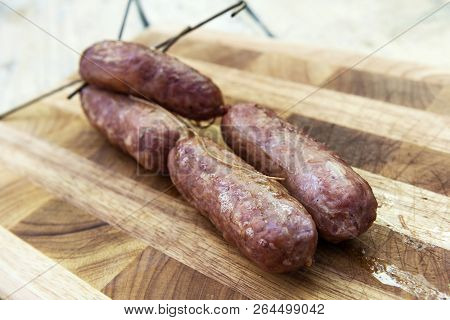 Sausages Cooked In The Smoker
