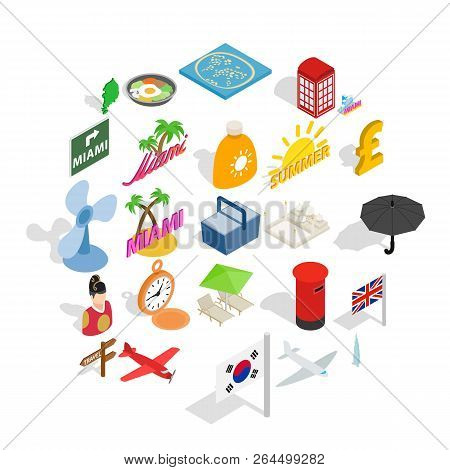 Itineration Icons Set. Isometric Set Of 25 Itineration Vector Icons For Web Isolated On White Backgr