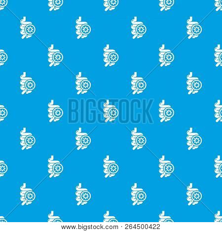 Intestine Virus Pattern Vector Seamless Blue Repeat For Any Use
