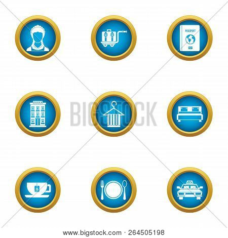 Tea Break Icons Set. Flat Set Of 9 Tea Break Vector Icons For Web Isolated On White Background
