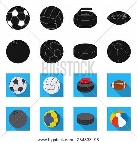 Vector Illustration Of Sport And Ball Sign. Set Of Sport And Athletic Vector Icon For Stock.