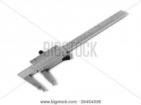 Slide gauge isolato su sfondo bianco