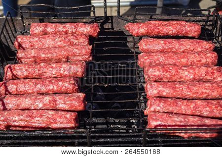 Moldovan Mititei And Cooked On The Grill