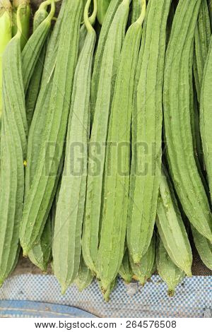 Luffa Acutangula For Cooking At Street Food