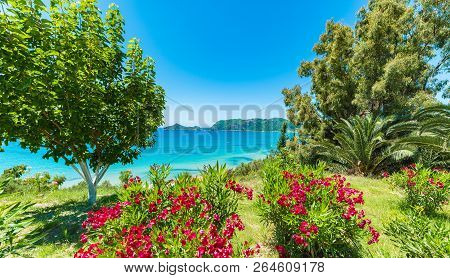 Amazing View At Agios Georgios Pagon Beach In Corfu Island, Greece