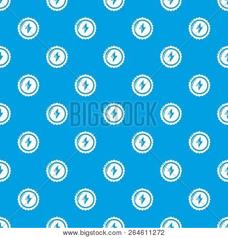 Energy Drink Bottle Cap Pattern Vector Seamless Blue Repeat For Any Use