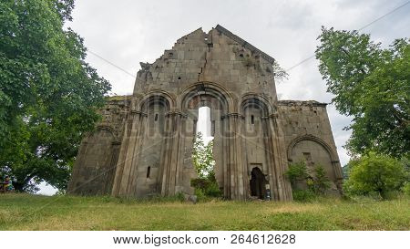 Artvin, Turkey - July 2018: Ruins Of Old Tibetan Monastery And Church In Cevizli Village, Savsat, Ar