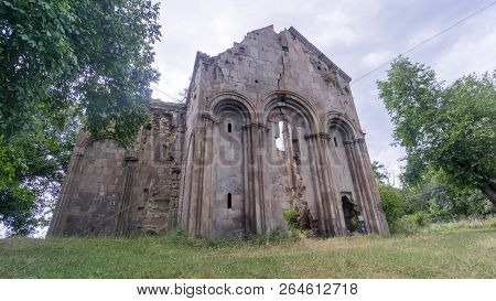 Artvin, Turkey - July 2018: Ruins Of Old Tibetan Monastery And Church In Cevizli Village, Savsat, Ar