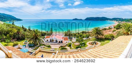 Amazing View At Agios Georgios Pagon Beach In Corfu Island, Greece